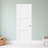 (With Lockset And Hinges Hole) Primed 4-panel Solid Wood Interior Shaker Standard Door-116190884-116989618
