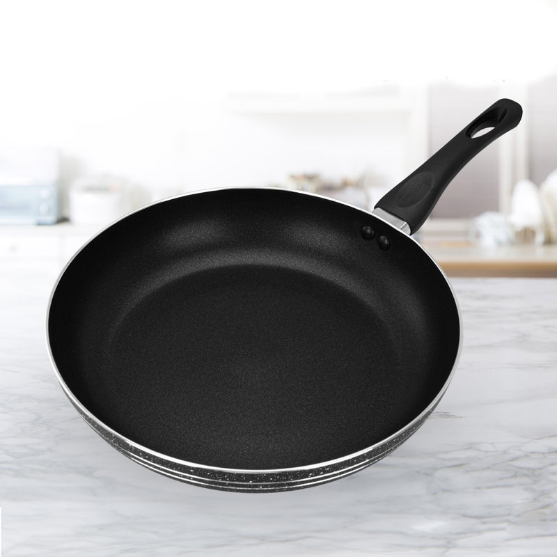 ROYALFORD Non-Stick Frying Pan | Aluminium Fry Pan for Induction Hob Skillet Pan | Saute Pan with 3-Layer PFOA-Free Coating for Healthy & Less Oil Cooking, Cool Touch Bakelite Handle | Black