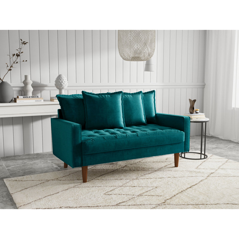 Causeuse 58 po, Bleu sarcelle