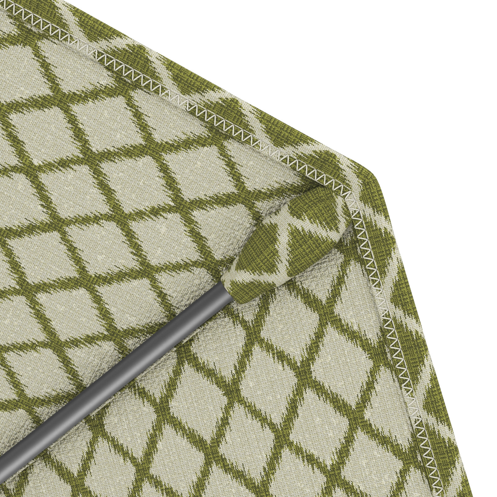 Santana 9' Umbrella, Lavalier Palm Outdura®, Gray