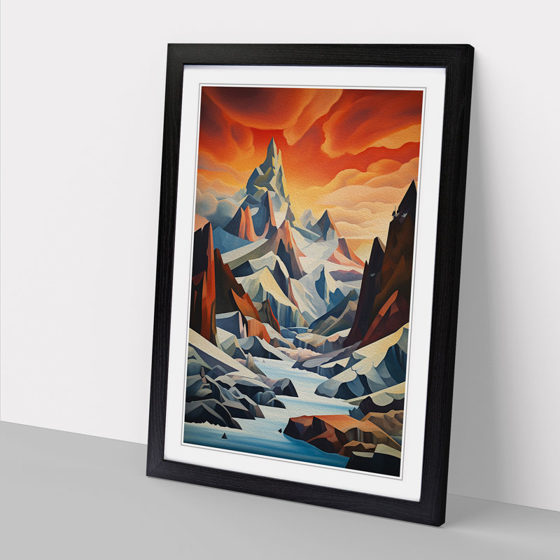 Glacier Dadaism - Framed Print, Black, 64cm H x 46cm W x 2cm D
