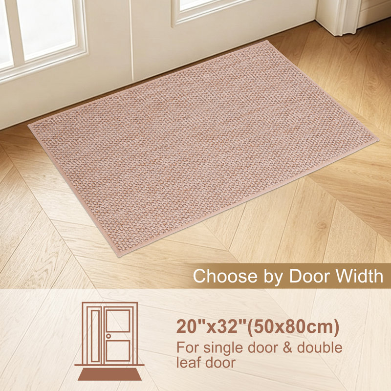 Non-Slip No Pattern New Year's Doormat, Beige, 80 cm × 120 cm