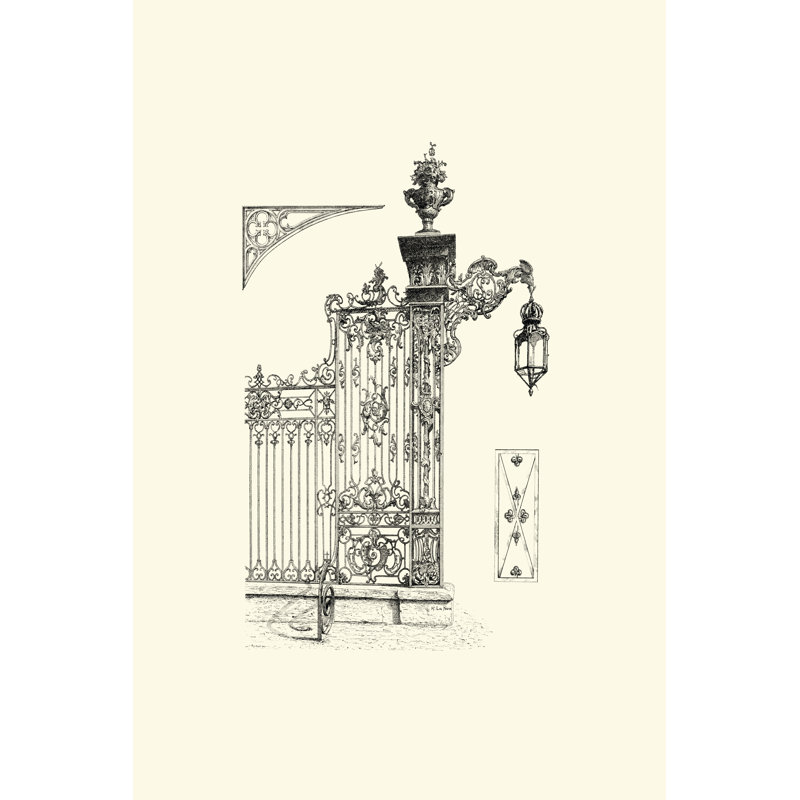Wrought Iron Gate IV, 91cm H x 61cm W x 3.8cm D
