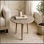 Table de bout ronde avec pieds robustes