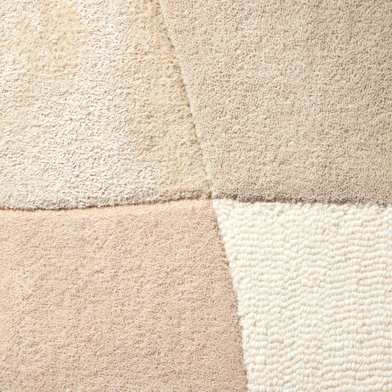 Tapis beige / brun / gris à motif de blocs de couleurs abstraits Town & Country Luxe Oslo, Rectangle 9 pi x 12 pi