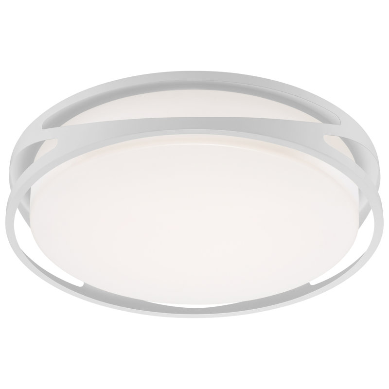 White Modern Glass LED Flush Mount Light