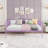 for Living Room, Bedroom Twin Daybed w/ Trundle, Metal Sofa Bed Frame w/ Steel Slat Support, Twin Size Space-Saving Furniture, Love Heart Design-461023006