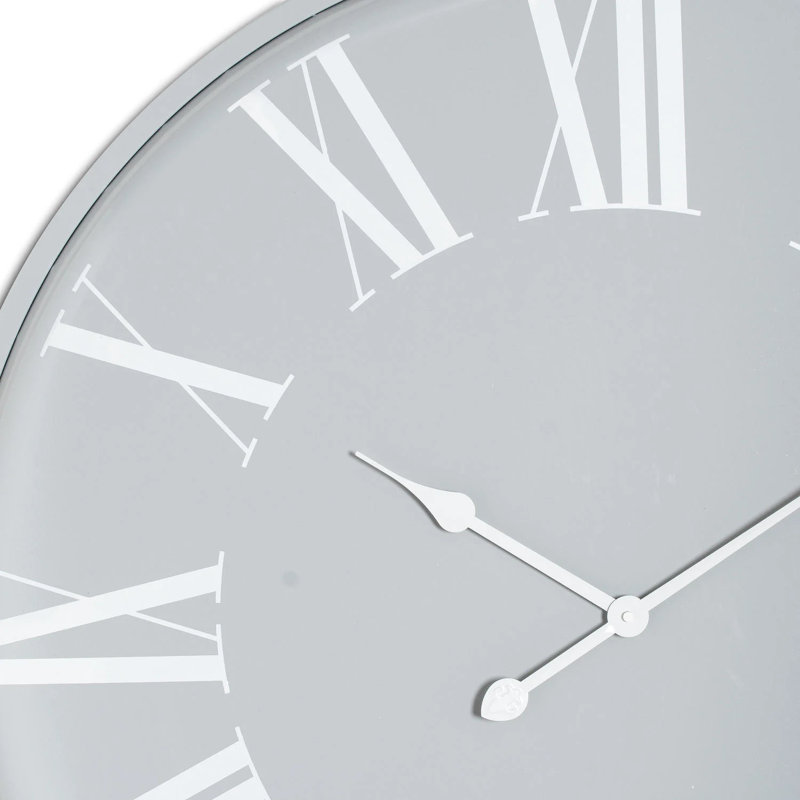 Emanuele Metal Wall Clock, White