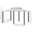 Pavillon de jardin extérieur 10 pi x 13 pi - Abri spacieux avec rideaux, toit ventilé, structure en acier gris sauge