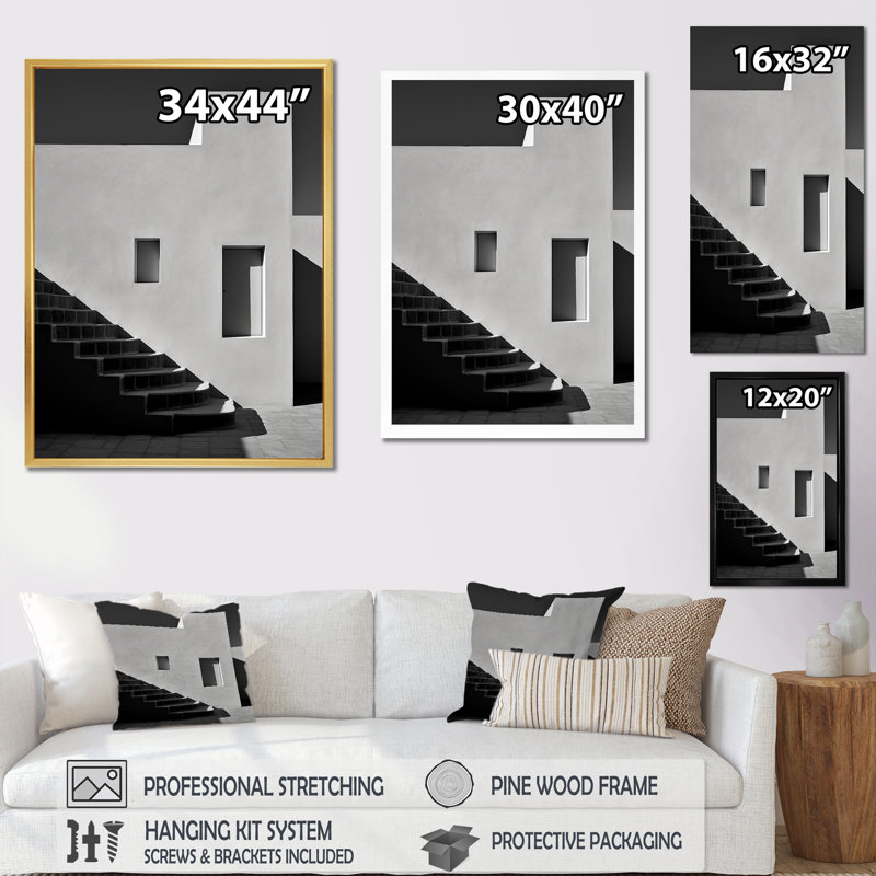 Hôtels, loges, mimalisme, paysage, H 32 po x l 16 po x P 1 po, Toile tendue