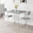 Backrest Dining Table and Chairs Set - Kitchen Dining Room Table, 2 Dining Chairs, Modern Kitchen Table, Durable MDF Material, Space-Saving Design
