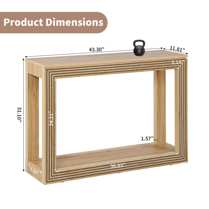 43.3'' Console Table, Natural