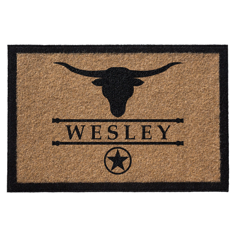 Samantha Non-Slip Outdoor Doormat, Tan, Yes