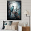 «Blue Bird Murmurs In Moonlight II», art mural oiseau-823102386-823102397