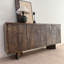 Bois rustique - Buffet sculpté, conception d'anneau d'arbre-1970721697