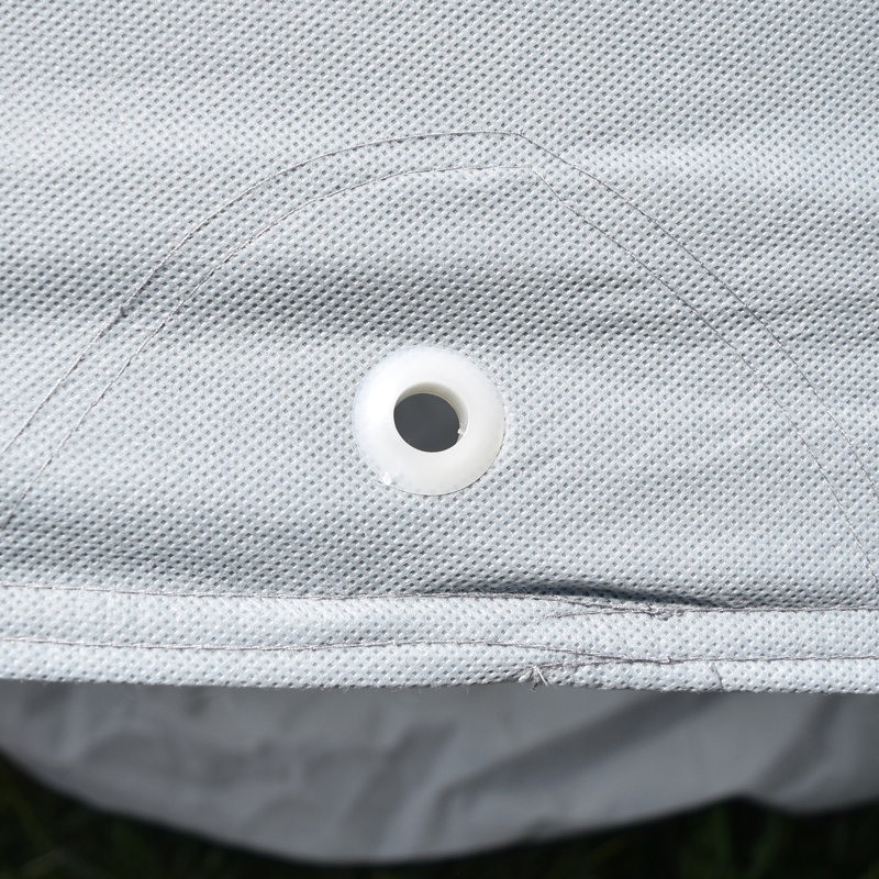 Gray Polypropylene Car Cover for Dust and UV Protection
