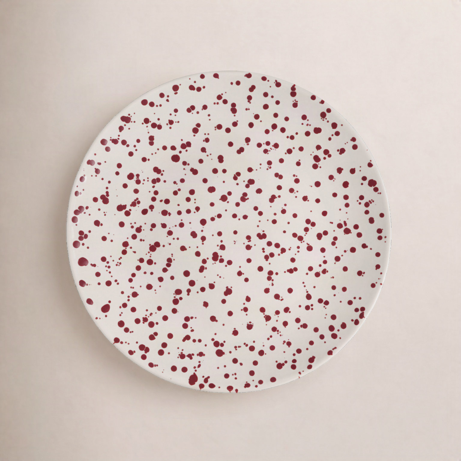 Splatter 14" Plate, Red