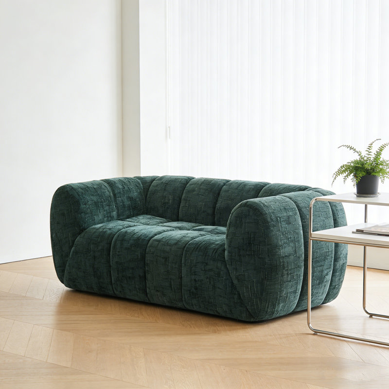 Canapé moderne en nuage de mousse pure chenille profonde, canapé confortable matelassé pour appartement de chambre à coucher de salon