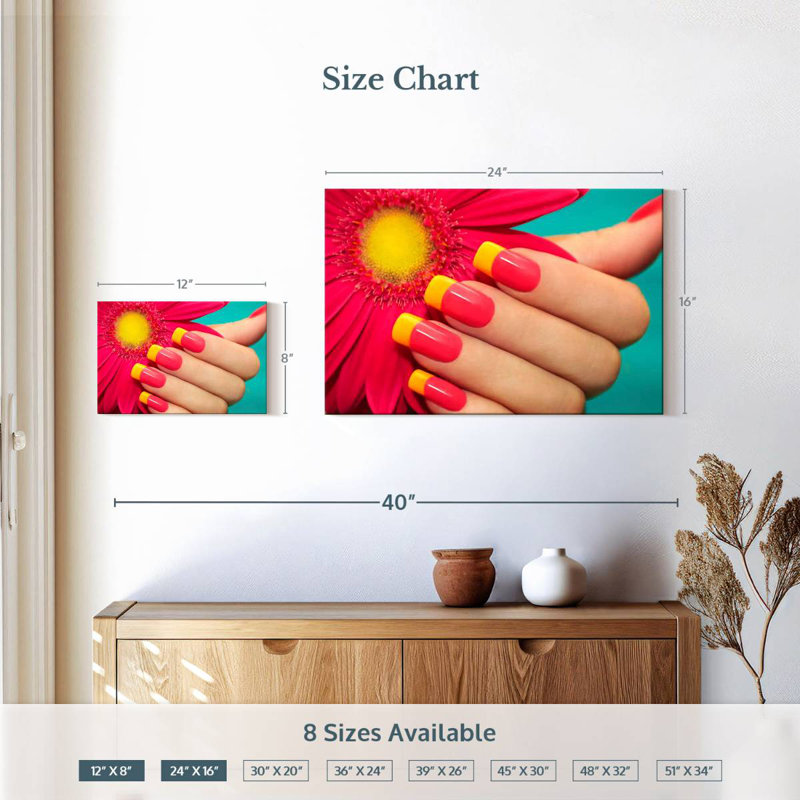 Shuttleworth Gerbera Inspired Nails, 16" H x 24" W