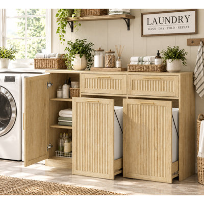 Armoire à déchets coulissante 26 gallons avec tablette et tiroir réglables