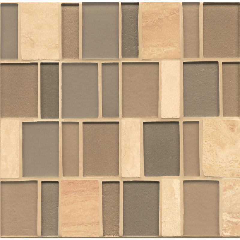 Manhattan Random Sized Glass Mosaic Wall Tile, Tinsley
