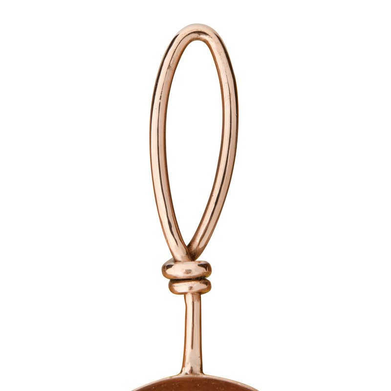 Hammered Stainless Steel Scoops with Leather Tie (Set of 4 Sizes), Copper