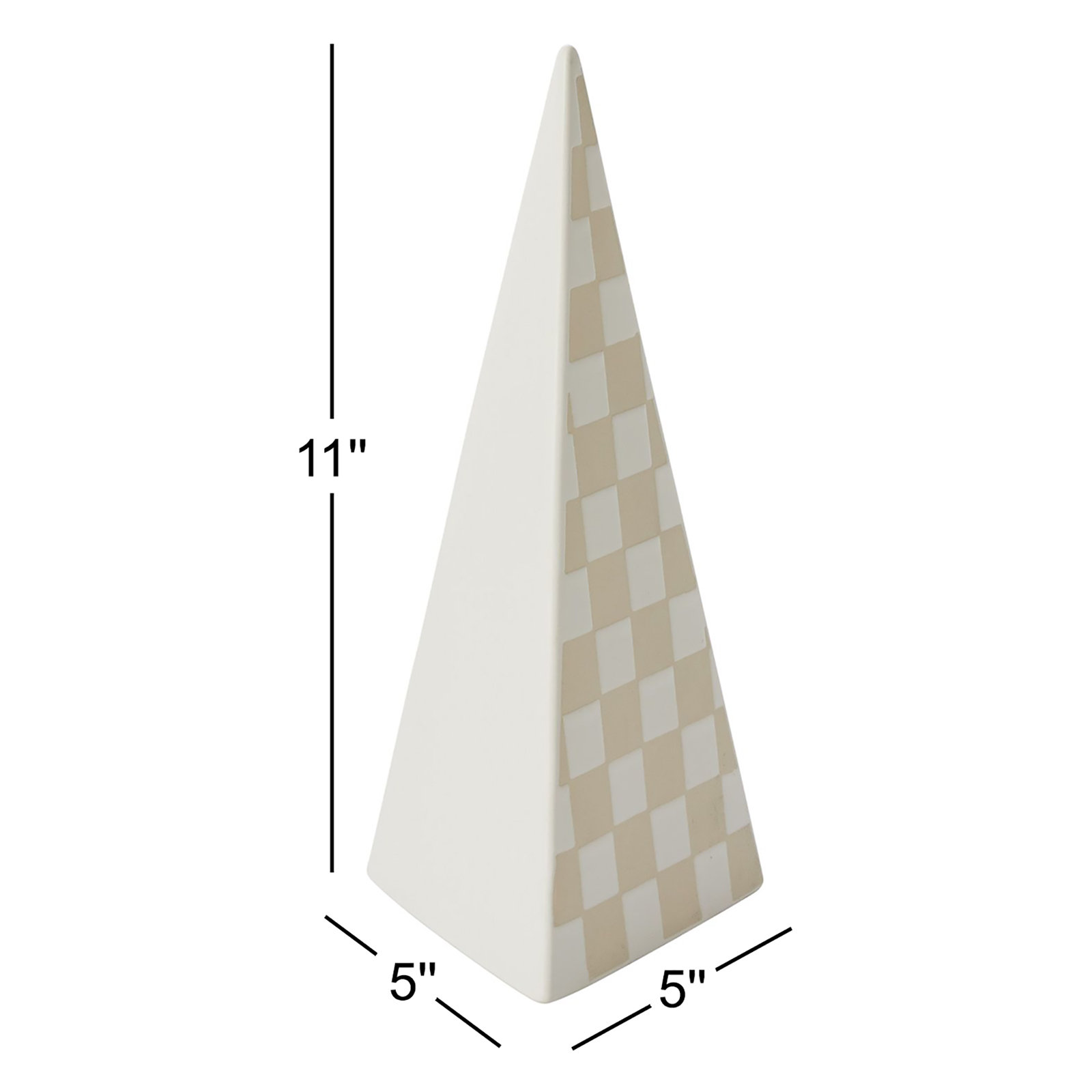 Checkered Tree Holiday Accent, 11" H x 5" W x 5" D