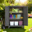 Armoire de rangement pour outils en métal de 47 po de hauteur avec grand espace de rangement pour garage et entrepôt, noir