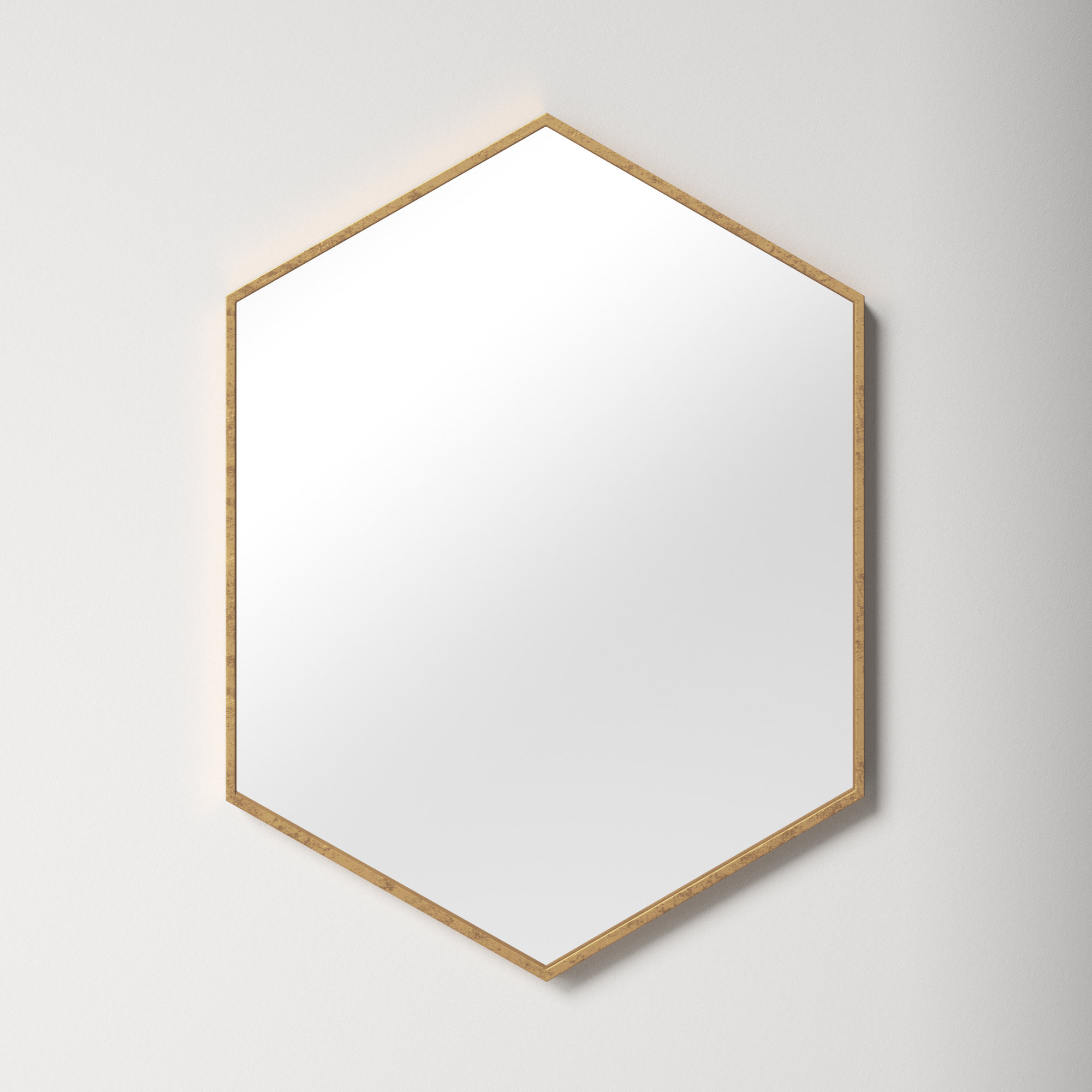 Breckler Metal Mirror, Gold, 31" x 22"