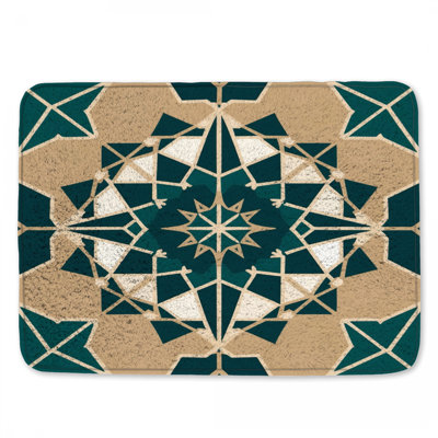 Geometric Mandala Pattern Bath Mat