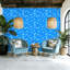Papier peint adhésif pour papier peint auto-adhésif abstrait bleu feutre bleu sarcelle clair et amovible 24 po x 118 po (60 x 300 cm)