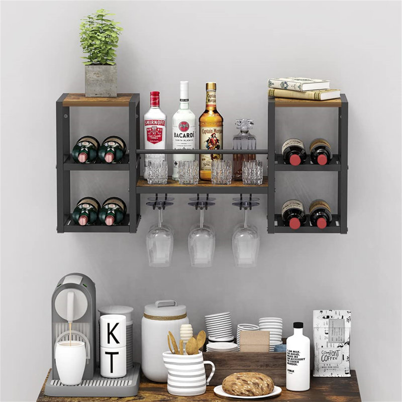 Bodyn Floating Mount Wine Bottle Rack