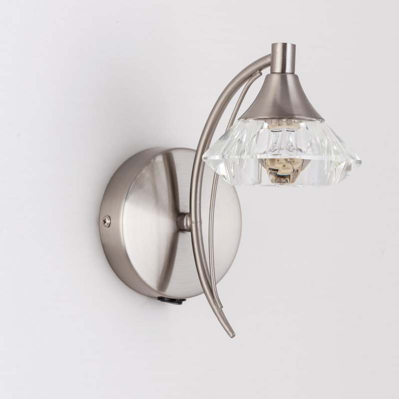 Rivale Armed Sconce, Satin Nickel