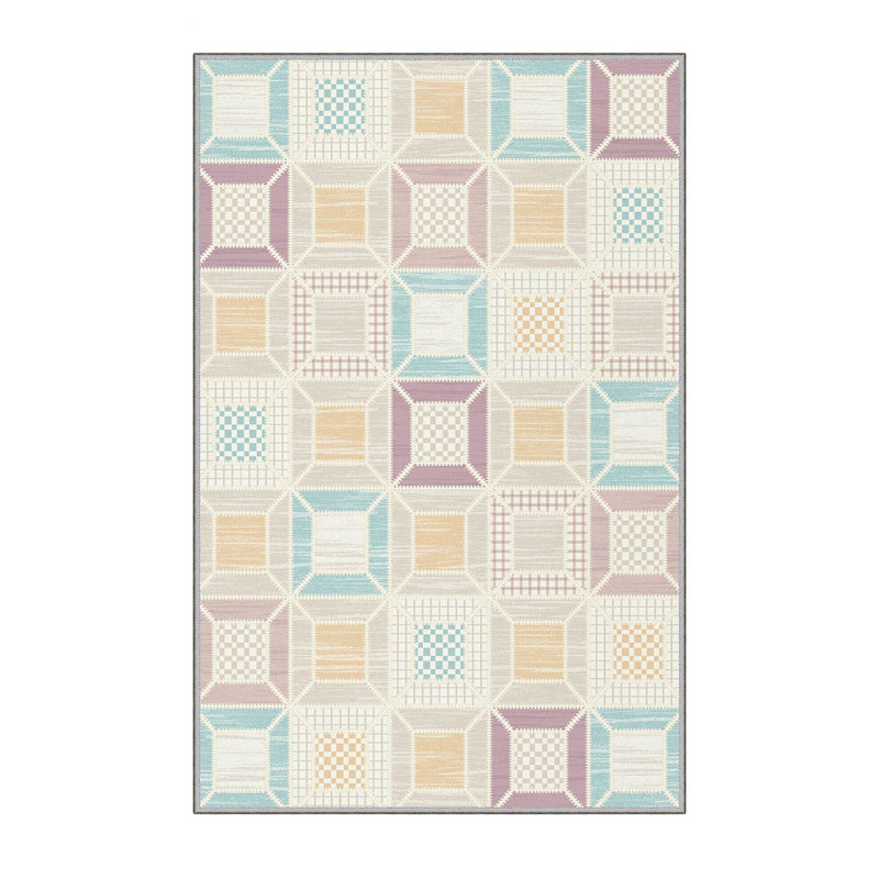 Soft Hall Carpet (2.6 x 4.9 ft), 1% Polyester, .3 in Pile Height | Antibacterial, Non-Slip Underside, 65 g/m² | Machine Washable, 3D Digital Print | Perfect for Living Room, Entryway & Bedroom Décor