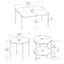 Ensemble de 3 tables basses