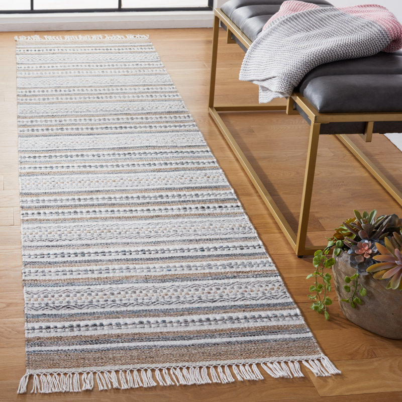 Airell Flat Weave Performance Striped Rug, Runner 2'3" x 9'