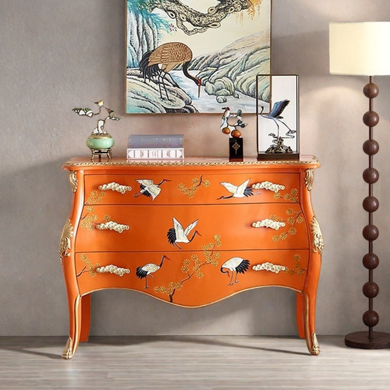 Commode décorative élégante à 3 tiroirs, H 29,92 po x l 39,37 po x P 15,75 po
