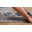 Tapis blanc / bleu clair tissé à la machine Fitz-2105873336
