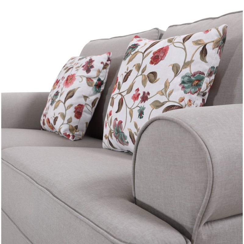 Ashkum 63" Linen Loveseat with Reversible Cushions, Tan