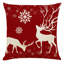 Housses de coussin de Noël 18 po x 18 po, lin de coton, design rétro