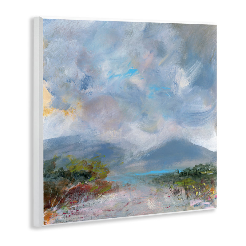 Plaque murale Expressive Mountain Mist, design par Leslie Birch