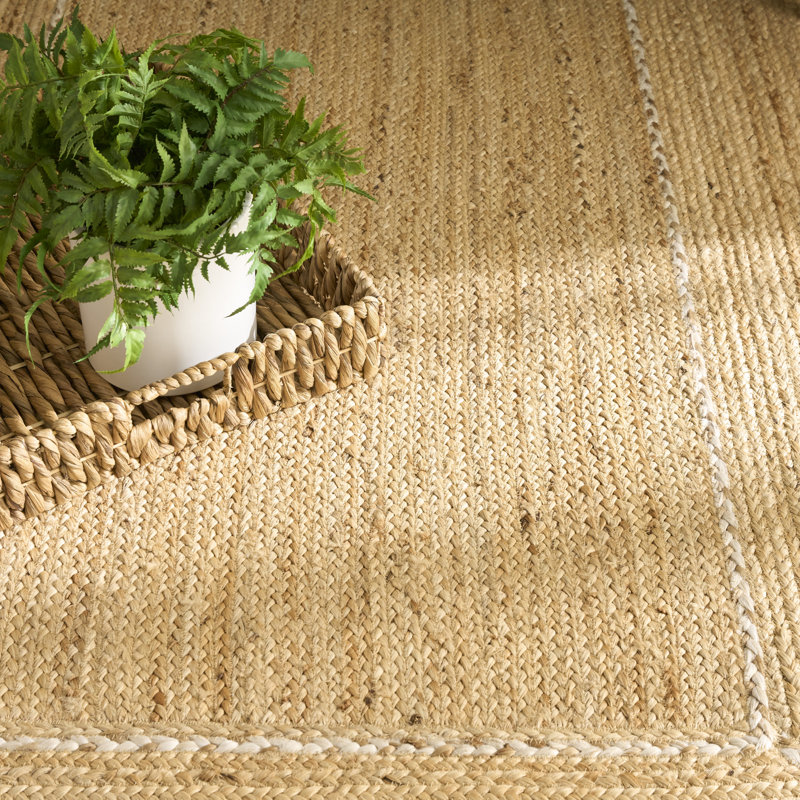 Sokolowski  Natural Farmhouse Indoor Rug, Rectangle 4' x 6'