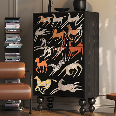 Armoire décorative française à tiroirs simples