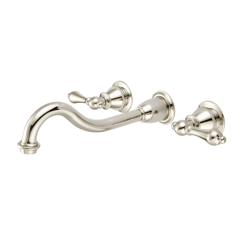 2-handle Bathroom Faucet, Lever Handles, Polished Nickel