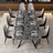 Vetler 9 - Piece 110.23'' Extendable Rectangular Sintered Stone Dining Table with 8 Leather Chairs Dining Set-877645550