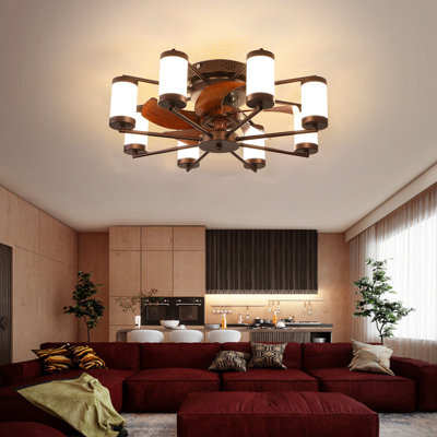 Ceiling Fan with Light, Ceiling Fan with Remote Control,Ceiling Fan Flower Shape Fan Light