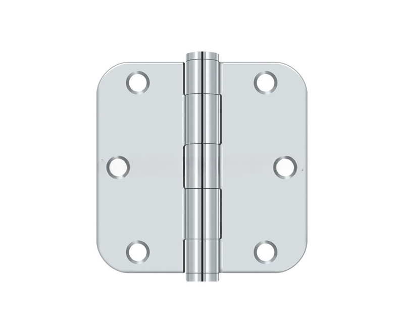 Charnière Deltana S35R5HD26 3-1 / 2 "x 3-1 / 2" x 5/8 "Deltana, paire HD chromée polie, Chrome poli, Acier