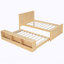 Lit plateforme simple en bois avec lit gigogne escamotable-839998225-839998224