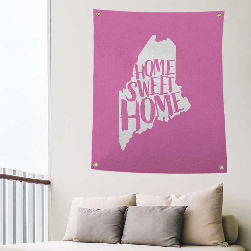 Tapisserie murale pour le maine doux home, H 80 po x l 59 po, Rose