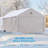 13 Ft. W x 25 Ft. D Heavy Duty Carport Canopy - White-122445838-122445839
